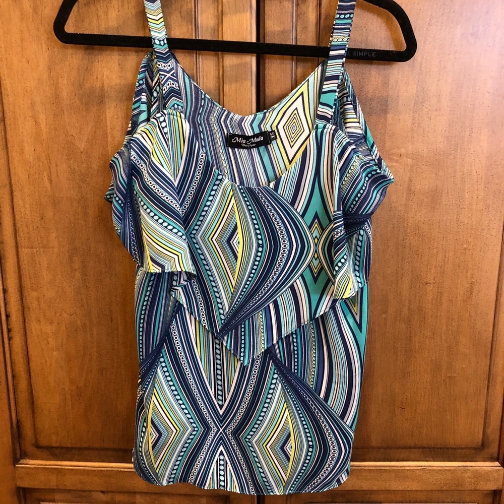 Mia Moda Pattern Tank Top